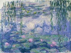 Claude Monet (1840-1926), Nymphéas, vers 1916-1919. Huile sur toile, 150×197 cm. Paris, musée Marmottan Monet, legs Michel Monet, 1966. © Musée Marmottan Monet, Paris / Bridgeman Images